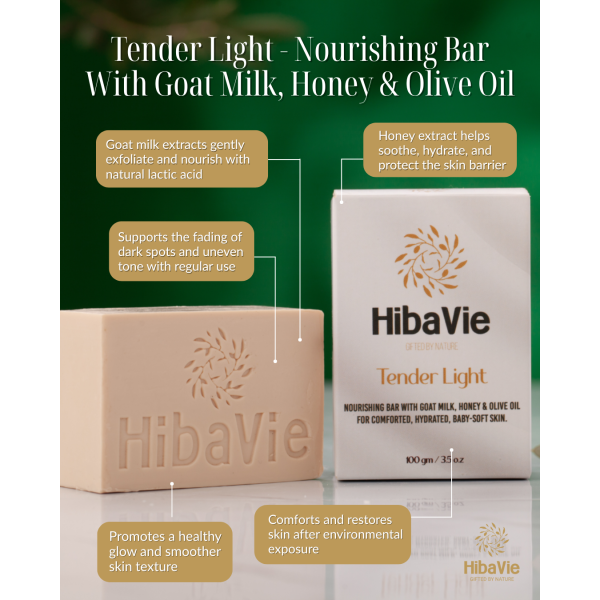 Tender Light - Nourishing bar with Goat Milk, Honey & Olive Oil