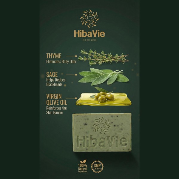 Deep Green - Balancing Bar with Thyme, Sage & Olive Oil